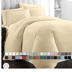 Cream White Cotton Duvet, Pizuna Linens Full / Queen NWT 400 Thread count